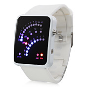 Farbe Band 29 blaue und rote LED-Bereich Muster geführt Armbanduhr