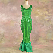 Princesse Mermaid Série Green Dress Costume (1 pièce)