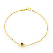 Gorgeous 18K Gold With Natural Ruby Women's Bracelet
