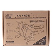 DIY Solar Power Energy Self Assembly Wooden Aircraft Construction Kit