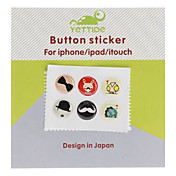Cartoon Patroon Home Button Stickers voor iPhone 5 en anderen