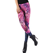 donne legging colore viola mix