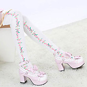 Flower of the Vine White Cotton Sweet Lolita Stockings