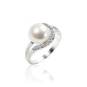 Charming Sterling Silver Fresh Water Pearl Ring(8.5*8.5mm)