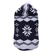 Warm Snowflake Pattern Sweater with Cap for Dogs Cats (Random Color,XS-XL)