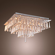 320W krystal flush mount med 16 lys i kvadrat (G4 pære base)