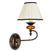40W Metal Painting Finished Wall Light with Fabric Shade