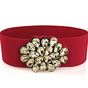 Diamante mulheres Gem Cintura Flor Belt (68 * 7.5 * 0.2cm)