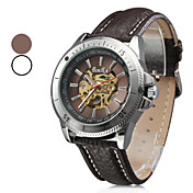 Da polso unisex PU analogico orologio meccanico (Brown)