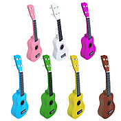 basswood sopraan ukelele met strijkers / lijst (multi-color)