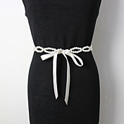 Damen Acrylic Pearl Ribbon Gürtel