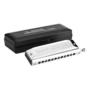 Swan - (SW1248-6) 12 Hole 48 Tone Senior Chromatic Harmonica with Plastic Box (Circular Mouthpiece)