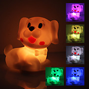 Doce Dog Night Light em forma de LED colorido (3xAG13)