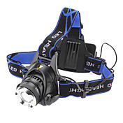 4-en-1 Focus Zoom réglable 3-mode Cree XM-L T6 LED Lampe frontale (10w, 1000LM, 2x18650)