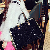 Kvinners Sequin Leopard crossbody Bag