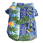 Hawaii Style Night View Pattern T-Shirt for Dogs (XS-XL)