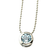 Gorgeous 18K Platinum Med Sapphire Dame halskæde