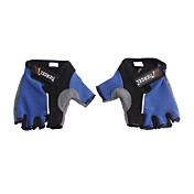 Black+Blue Nylon Comfortable Short-finger Gloves for Cycling