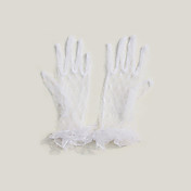 Flower Girl's Net vingertoppen pols lengte bruiloft handschoenen
