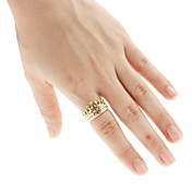 Kvinnens Rhinestone Crown Ring (assortert farge)