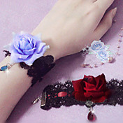 Handmade Black Lace Gothic Lolita Bracelet (2 Colors)