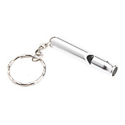 Silver Firm / Cadena duradero de aleación de llave con linterna y un silbato