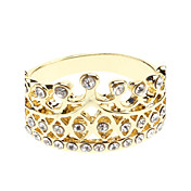 Donna strass Crown Ring (colori assortiti)