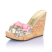 elegant Kunststoffkeil Fersenkeile mit bowknot / crystal Partei / Abendschuhe