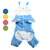 Coelho dos desenhos animados Shaped Hoodies Polares para cães (XS-L, cores sortidas)