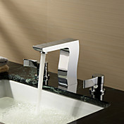 Sprinkle® by Lightinthebox - Chrome Finish Widespread Two Handles Solid Brass Bathroom Sink Faucet