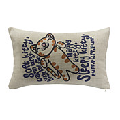 macio algodão / linho fronha decorativo gatinho