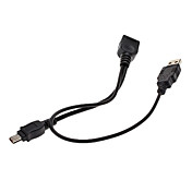 USB Female to Mini USB Male and USB Male OTG Cable for Samsung Galaxy S3 I9300 and Others