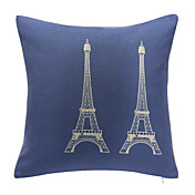 Torre Eiffel algodão fronha decorativo