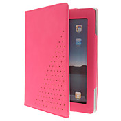 PU de protección estuche de cuero con soporte para iPad 2 y el nuevo iPad