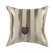 Modern listrado e Floral Poliéster fronha decorativa