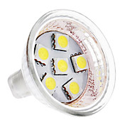 MR11 1W 6x5050 SMD 80-100lm 6000-6500K Luz Branca Natural Lâmpada Spot LED (12V)