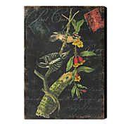 gestreckten Leinen druckt vintage tier vogel 1212-0136