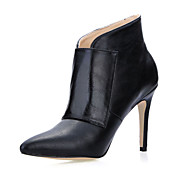 Gorgeous Leatherette Stiletto Heel Ankle Boots With Buckle Party / Evening Shoes