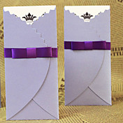 Vintage-Tri-fach Hochzeitseinladung mit Ribbon - von 50 Stellen (mehr Farben)