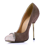 Stylish Suede Stiletto Heel Pumps With Sparkling Glitter Party / Evening Shoes