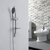Contemporary Chrome Finish Wall Mount Sliding Shower Faucet With Hand Shower