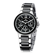 Damen Edelstahl und Keramik Quarz-Uhrwerk Glass Armbanduhren Mehr Farben