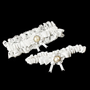 Lovely Satin with Lace Wedding Garter(2 Pieces)