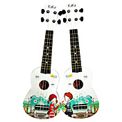Kaka - (amante) 2pcs Set Ukulele Soprano Basswood con Gag