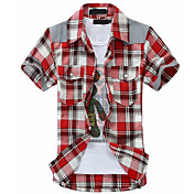 Men's Cotton Blend Check Shirt (Slim Fit)