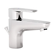 Contemporary Single Handle Centerset Chrome Finish Bathroom Sink Faucet