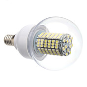 E14 8W 138x3528SMD 620LM 6000-6500K Natural White Light LED Ball Bulb (220V)