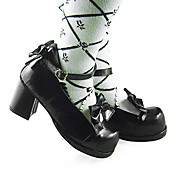 Handmade Shiro & Kuro PU Leather 6.3cm High Heel Cosplay Lolita Shoes