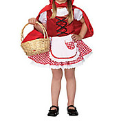 Gute Little Girl Red and White Cotton Kids Halloween Costume(2 Pieces)