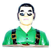 The Public Pilot Head Portrait L115×W51×H115mm 1/4 (Green)